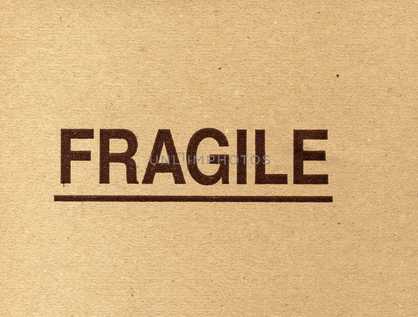 Fragile corrugated cardboard packet