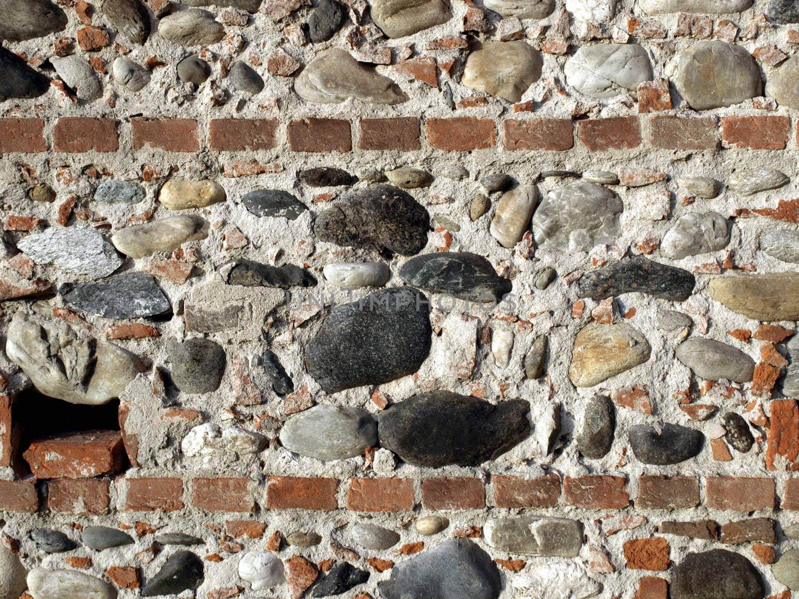 Old brick and stones wall