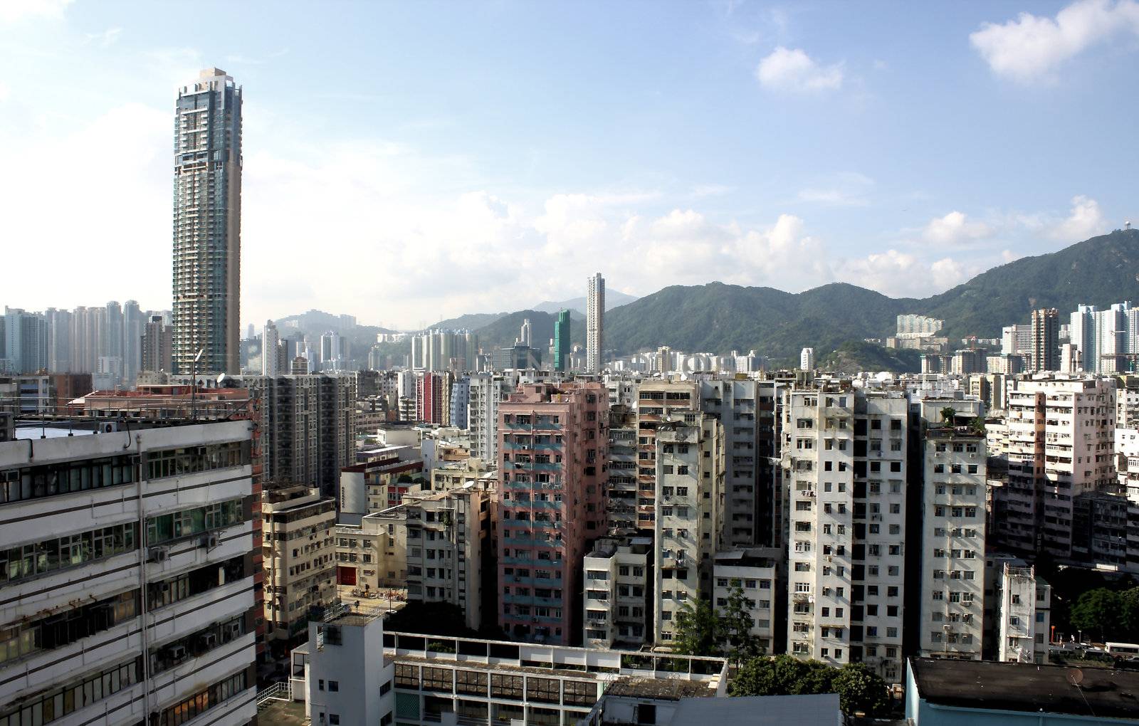 Blocks of flats at day in hong kong