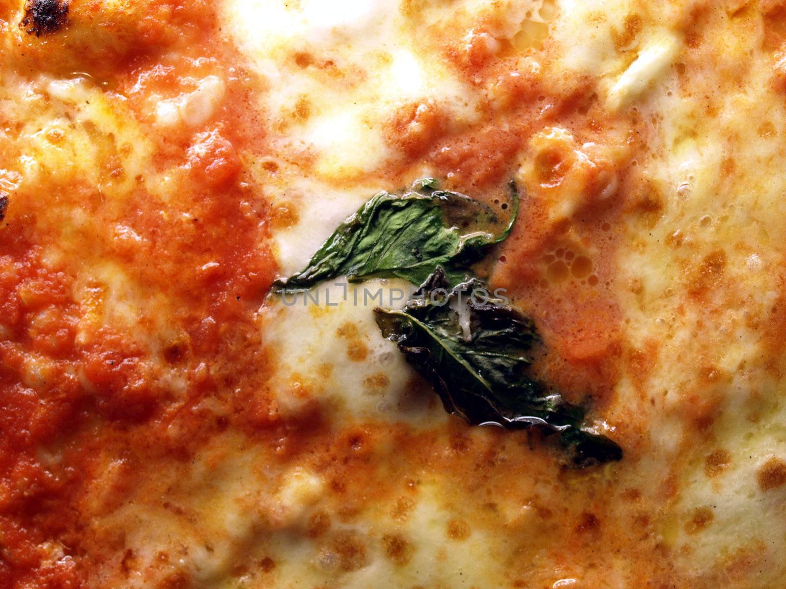 Detail of Italian Pizza Margherita background