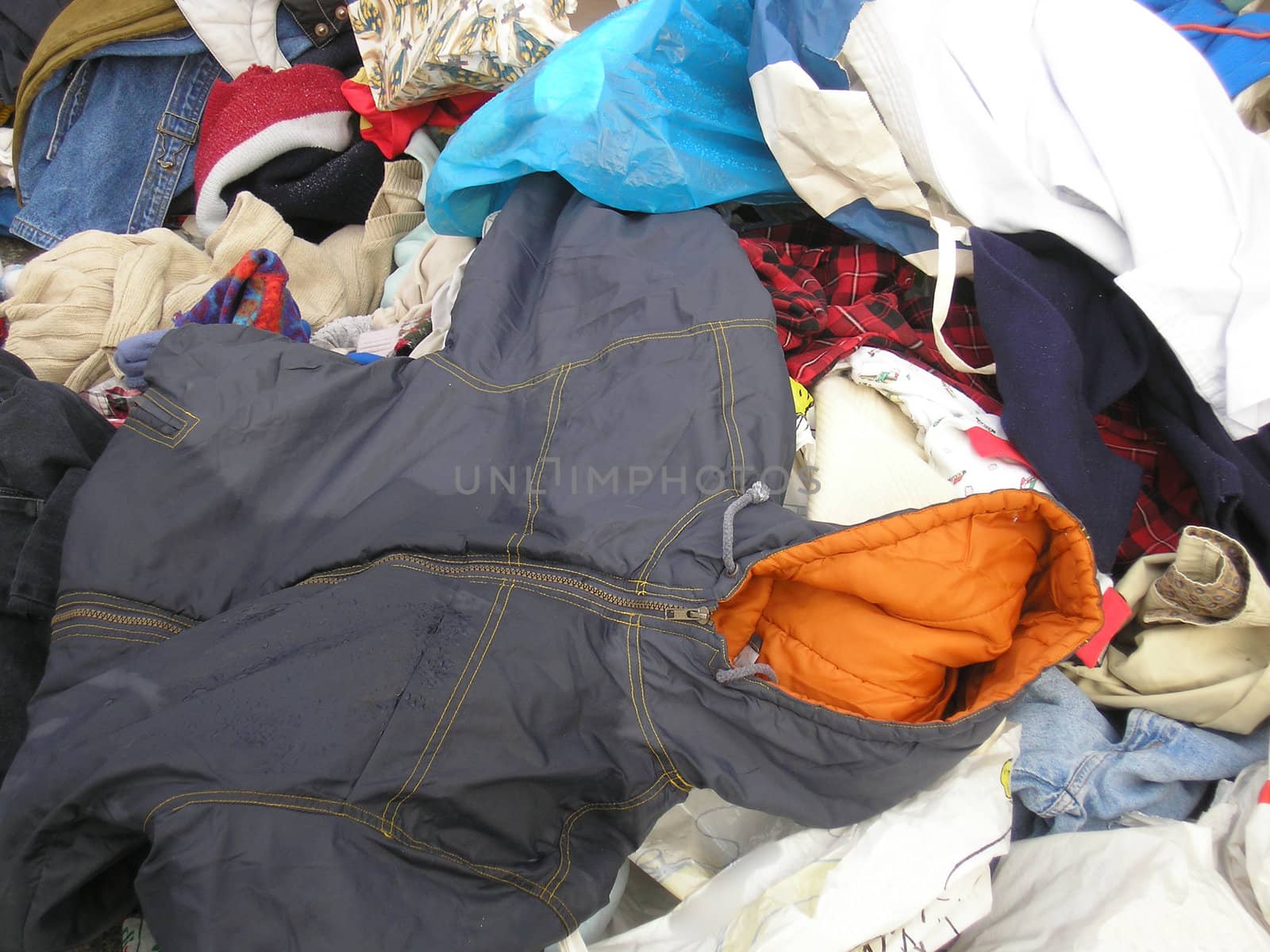 Old used clothes collection for the poor