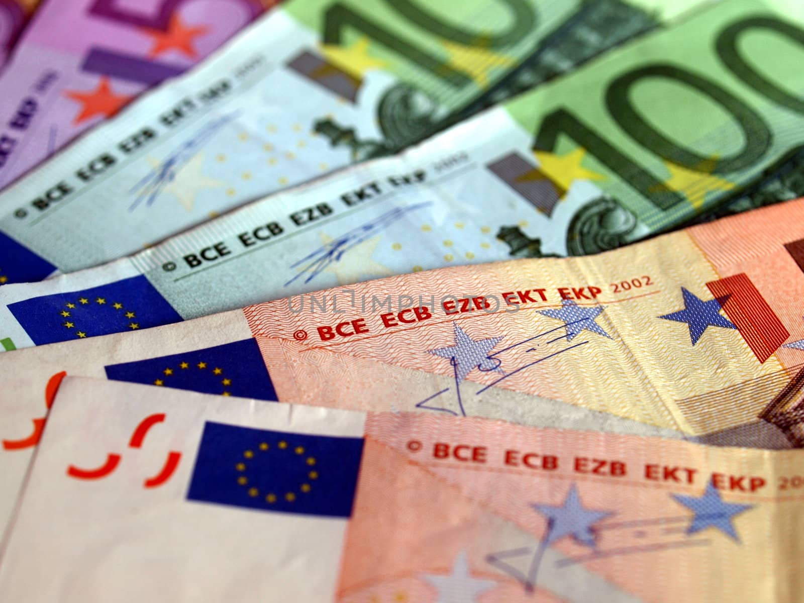 Euro banknotes money european currency