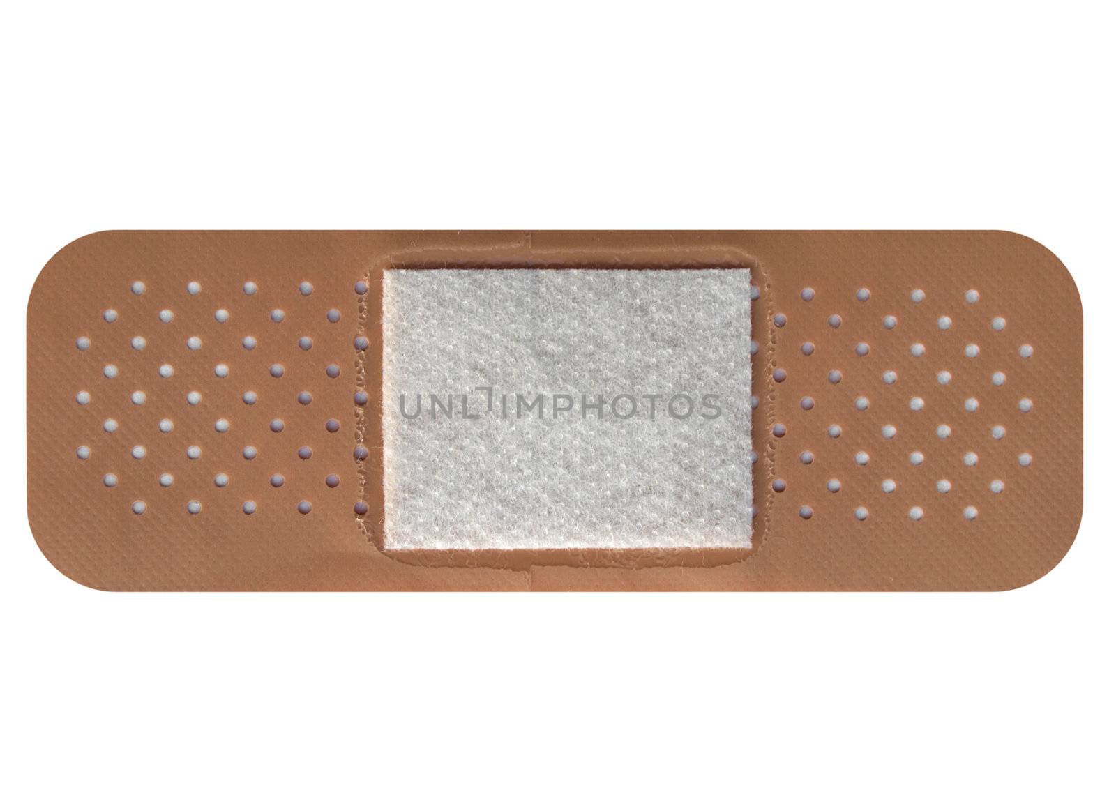 Band aid isolated over a white background