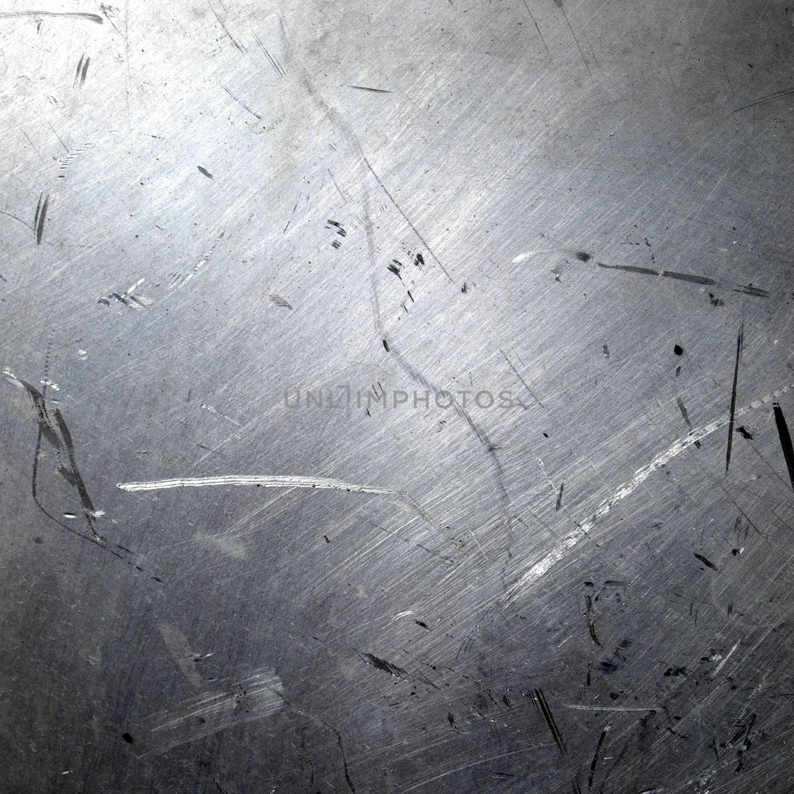 Scratched steel plate