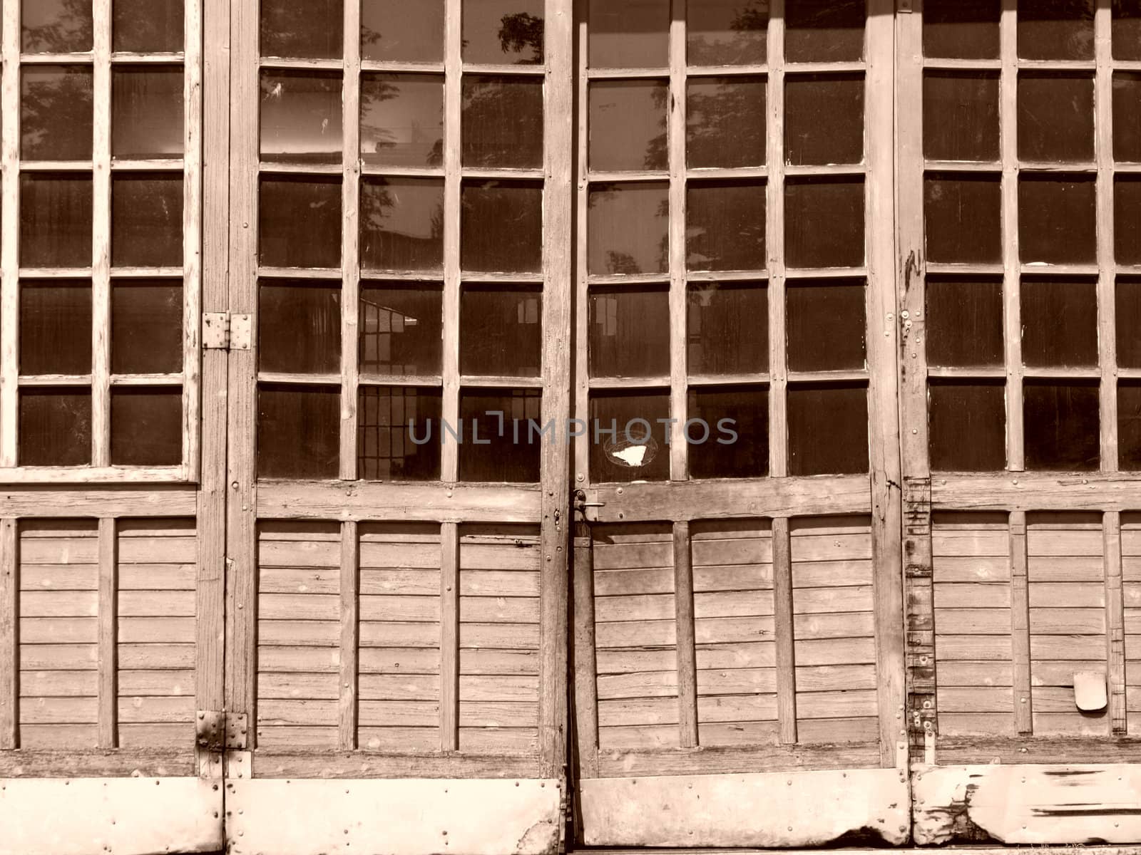 Old wooden door gate western movie style