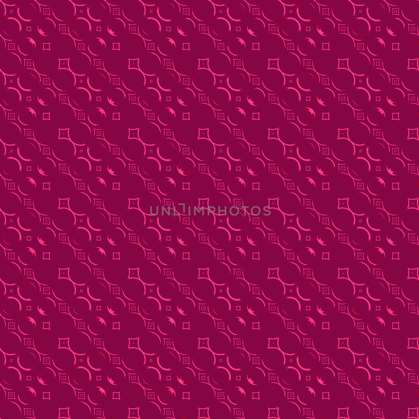 abstract seamless texture of abstract ornamental shapes on red