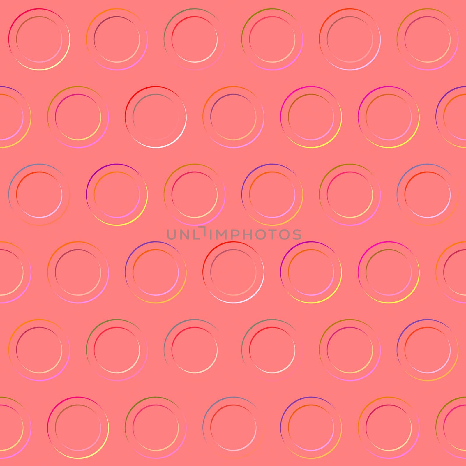seamless texture of imprinted rounds in a red plate