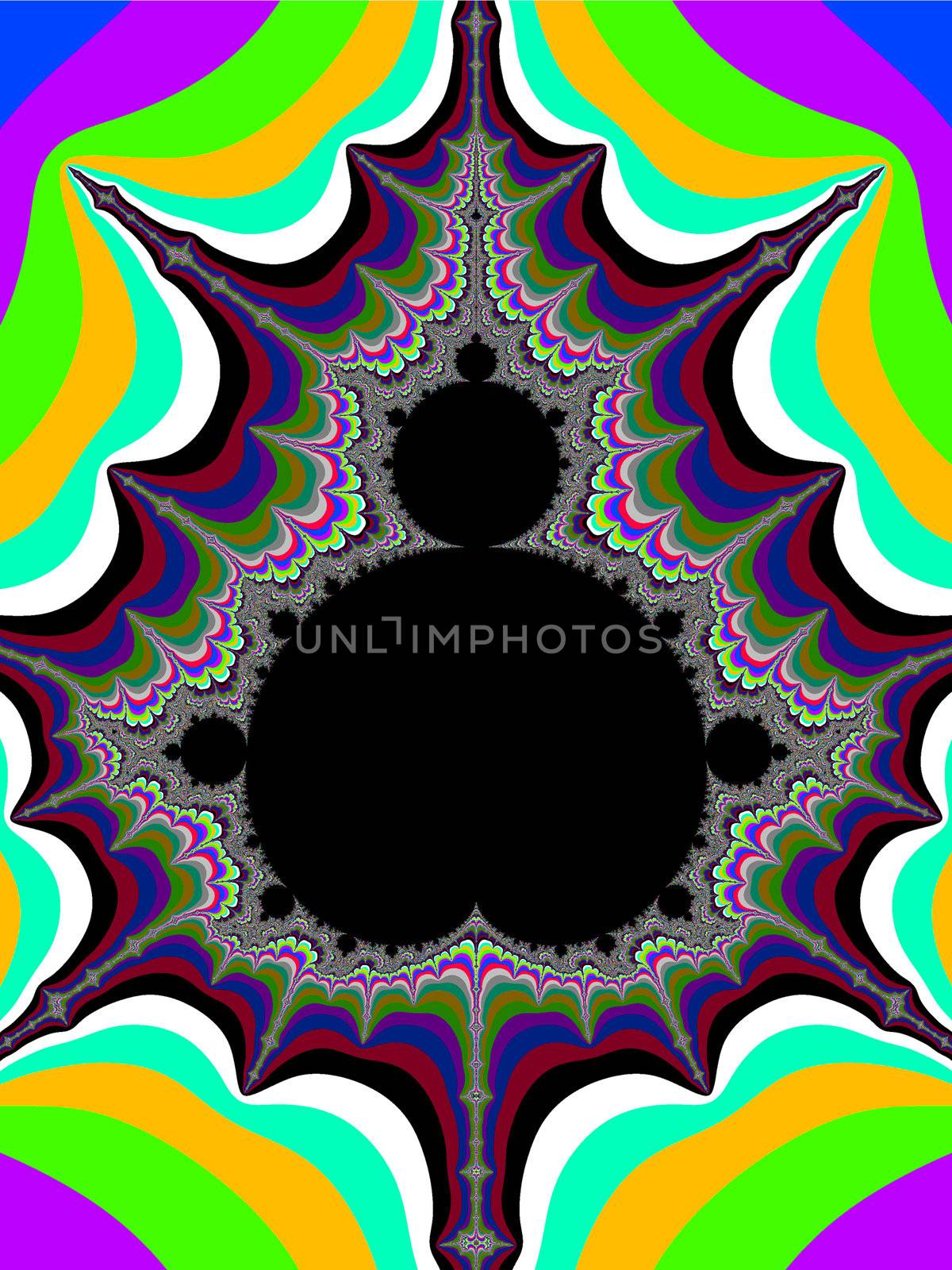 Fractal Mandelbrot set coloured illustration or background