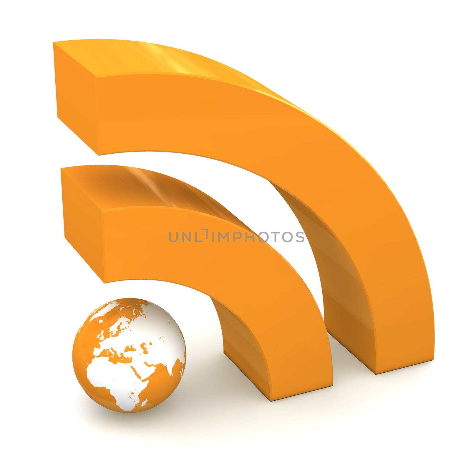 RSS Sign in Metallic Orange by PixBox