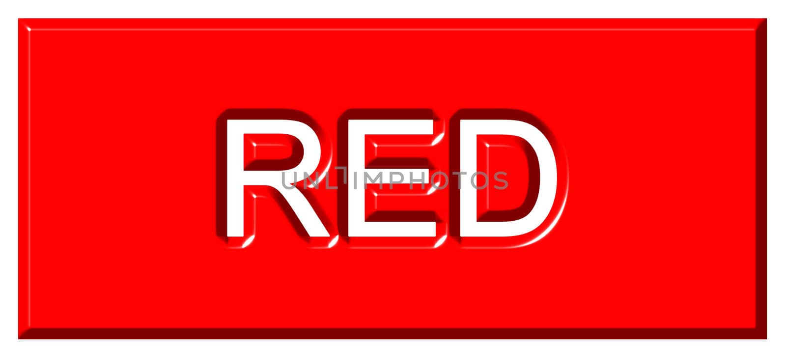 3d red badge isolated in white