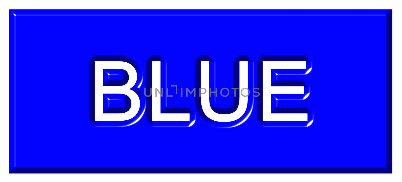 3d blue badge isolated in white