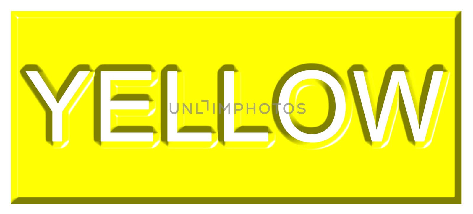 3d yellow badge isolated in white