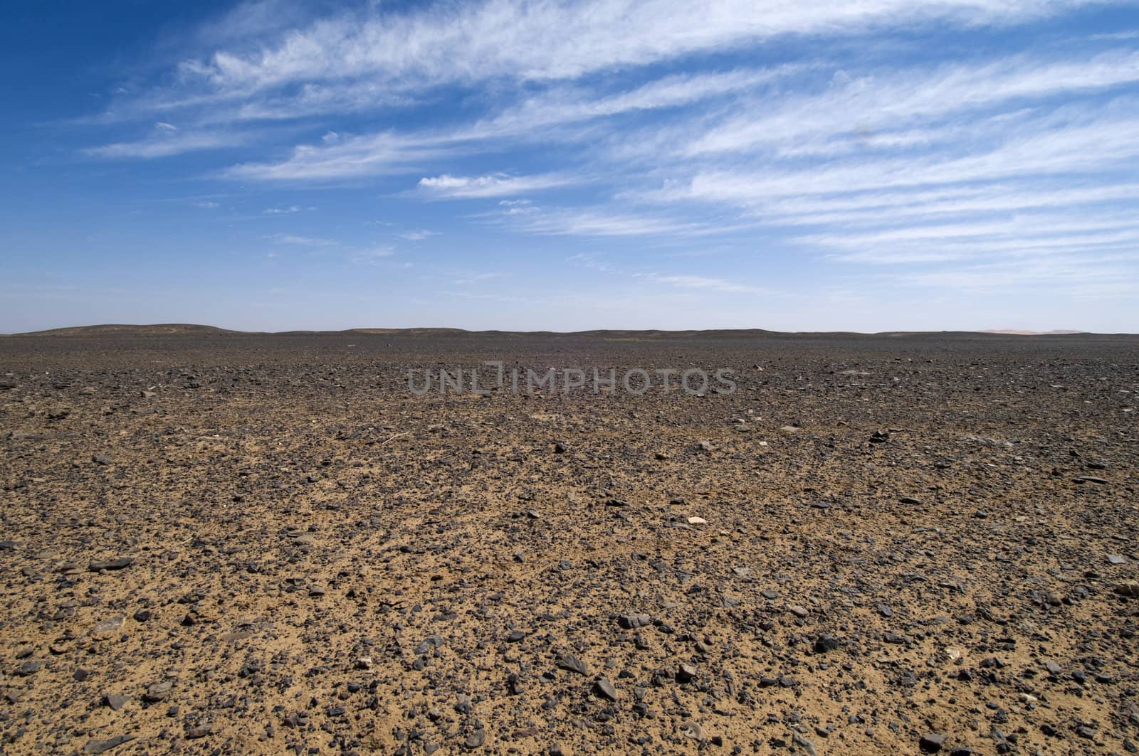 Flat Desert of
black stones - Sahara - Best of Morocco