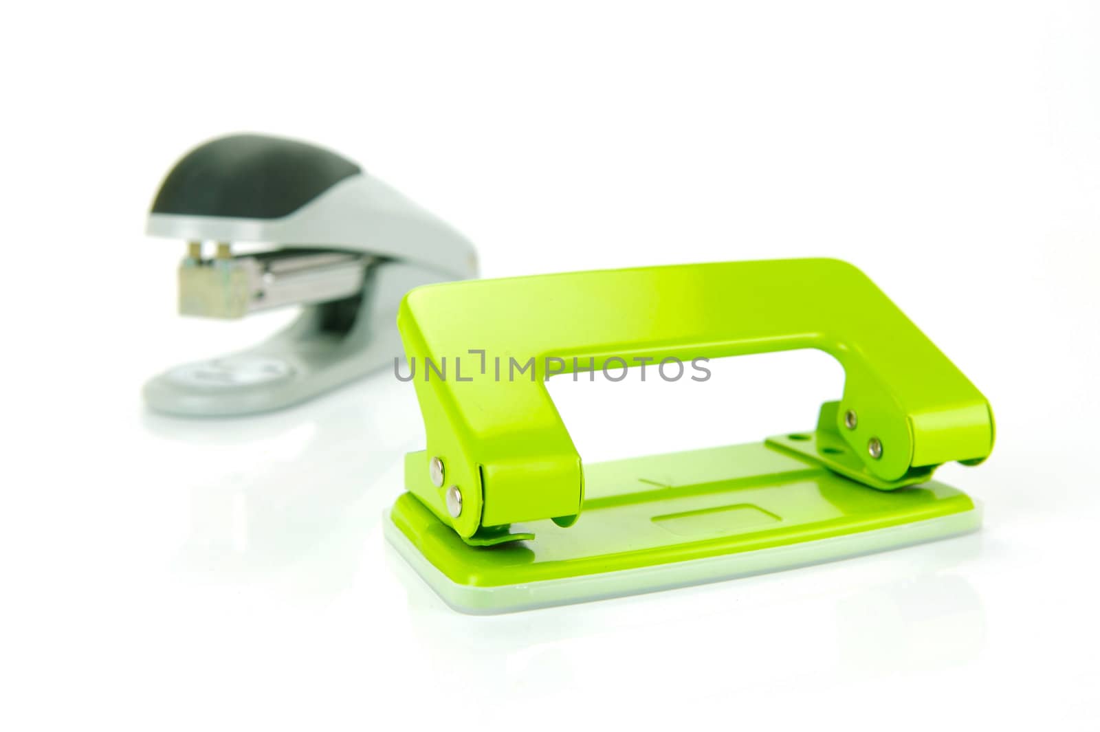 Office stationery isolated against a white background