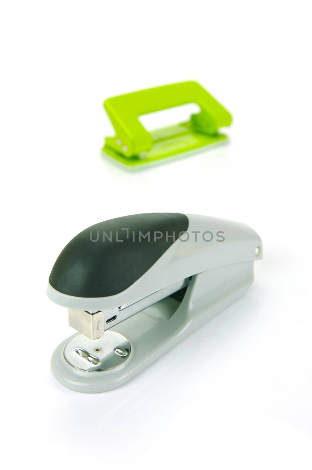 Office stationery isolated against a white background