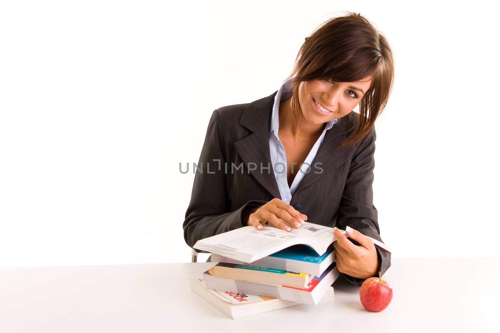 Young business student with books