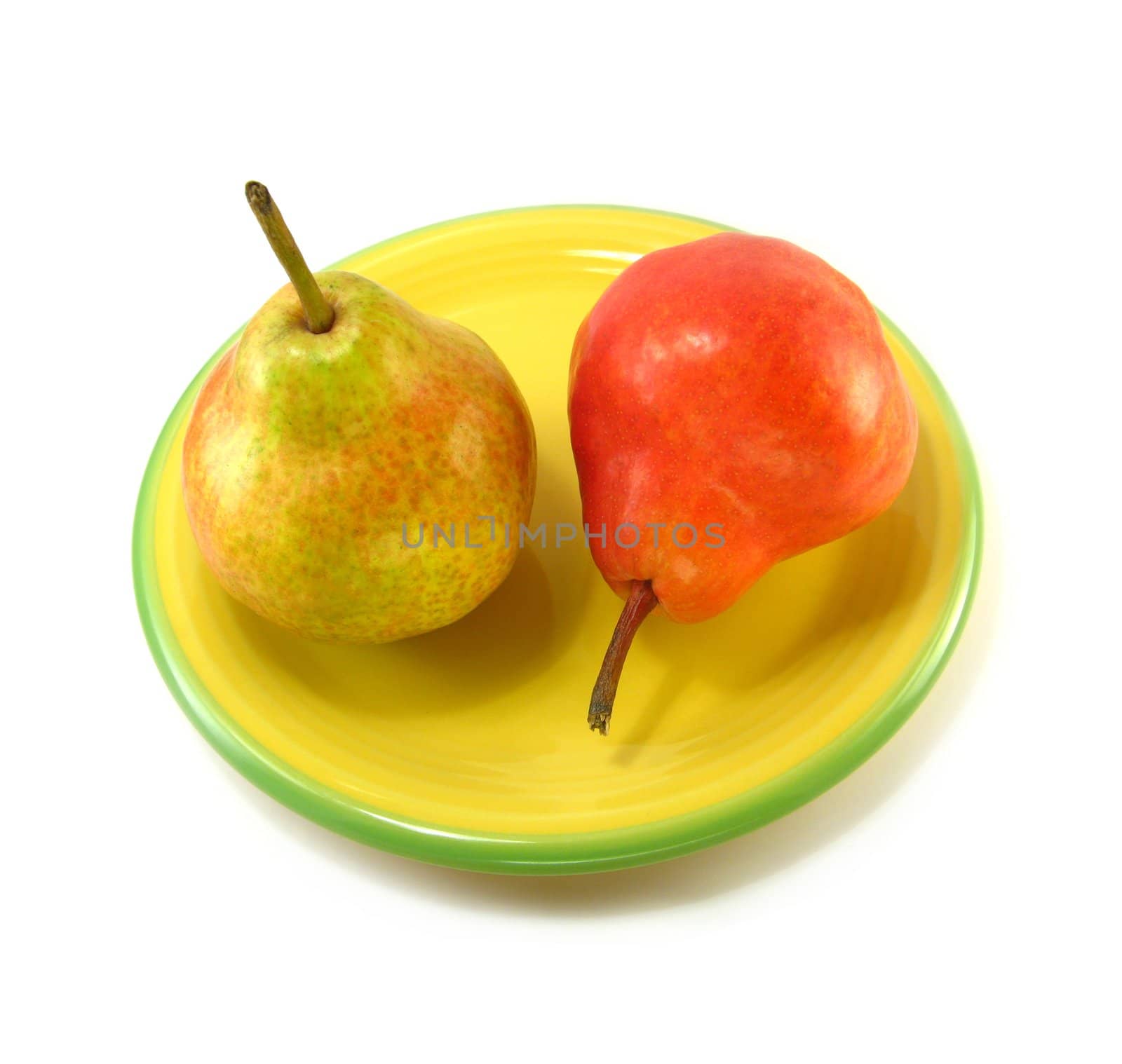 image of some pears on a white background