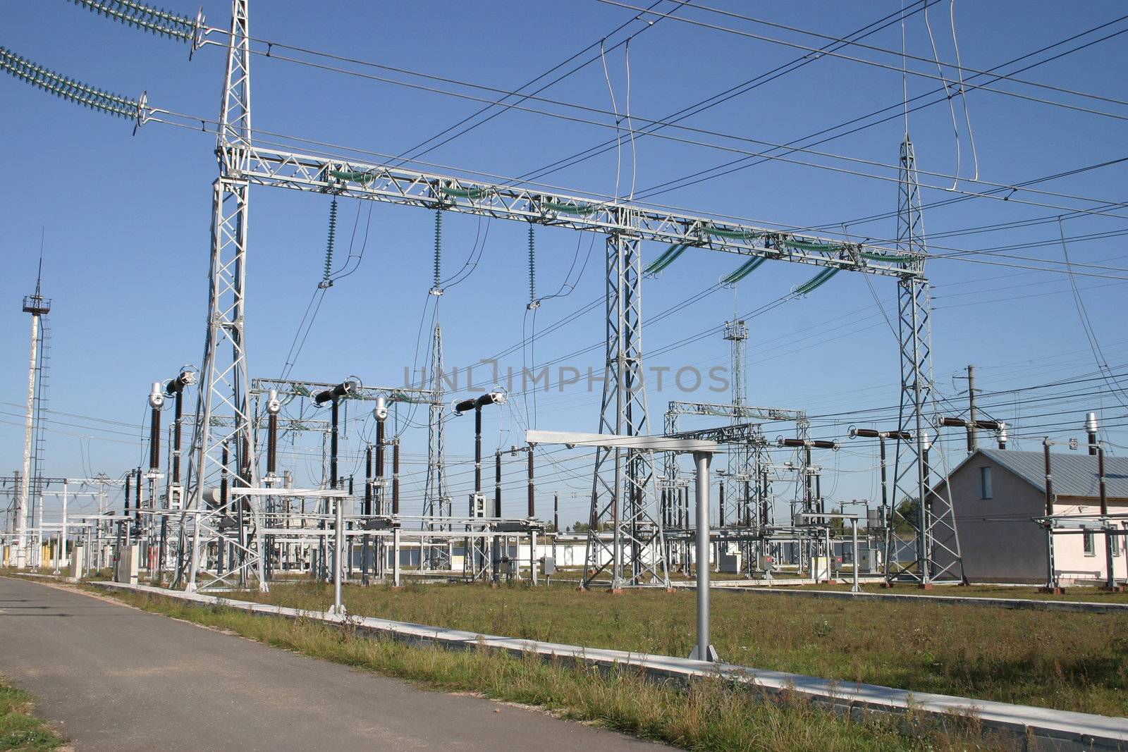 A row of power equipment