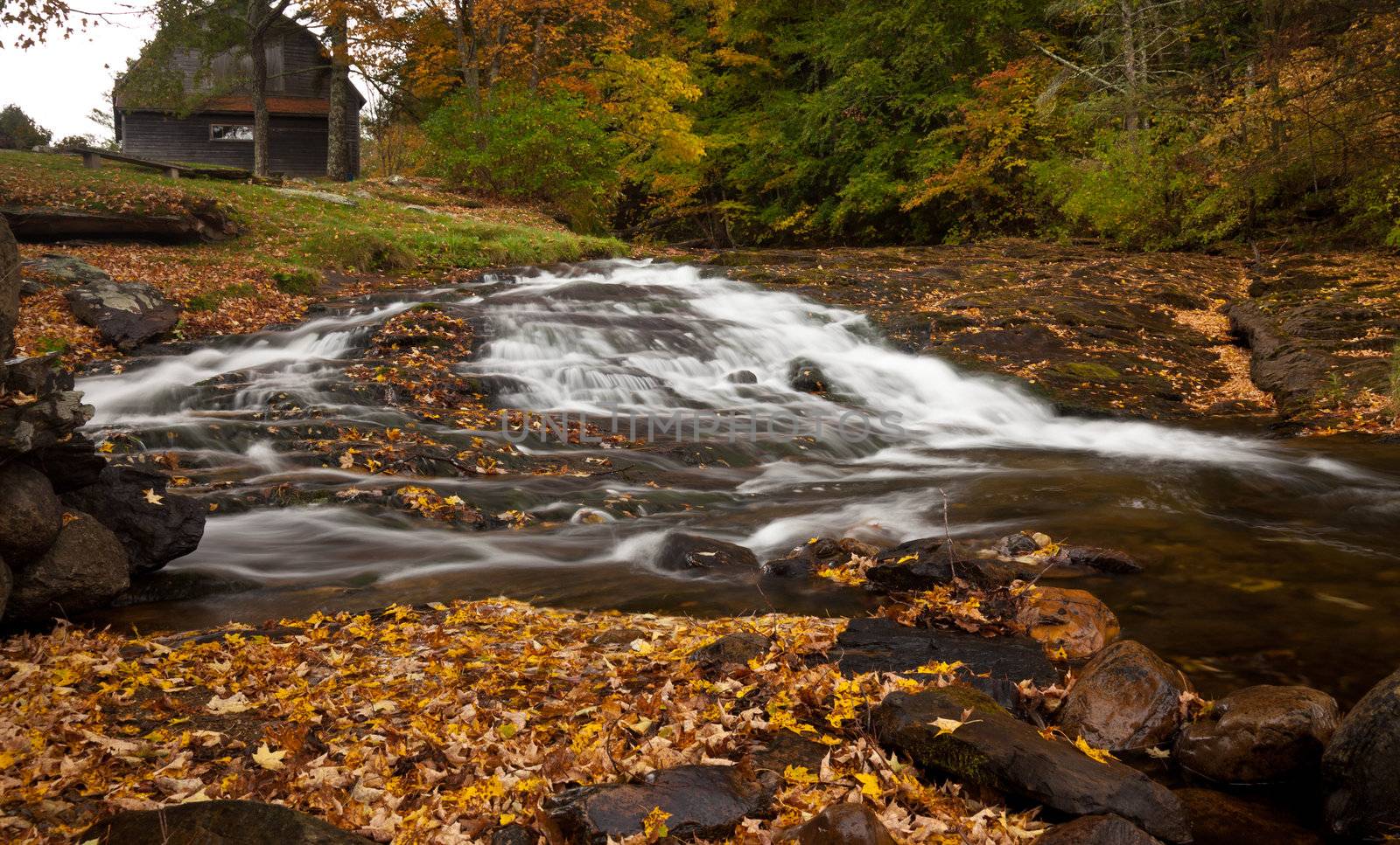 Water rushing down river by steheap