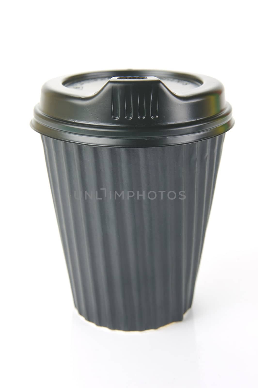Takeaway coffee cups isolated against an orange background