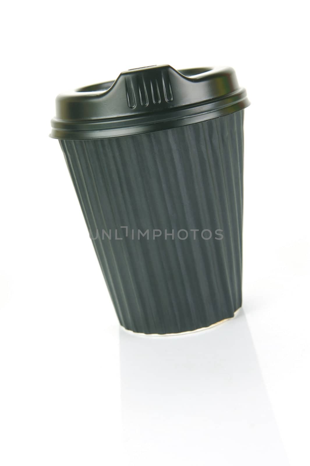 Takeaway coffee cups isolated against an orange background
