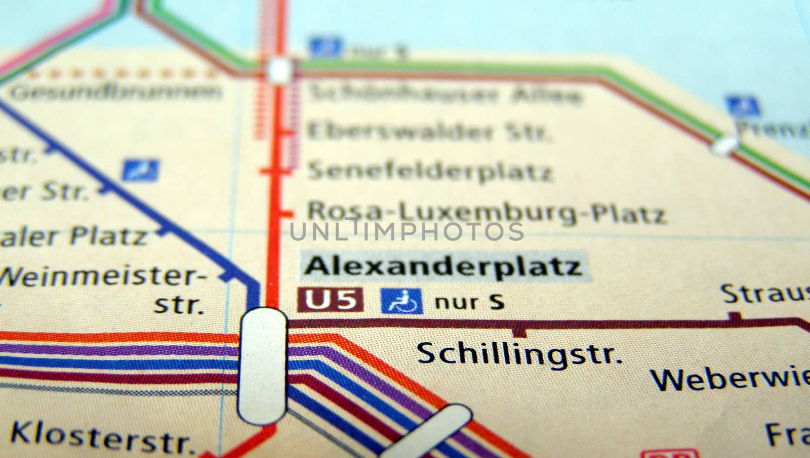 Ubahn map of Berlin subway