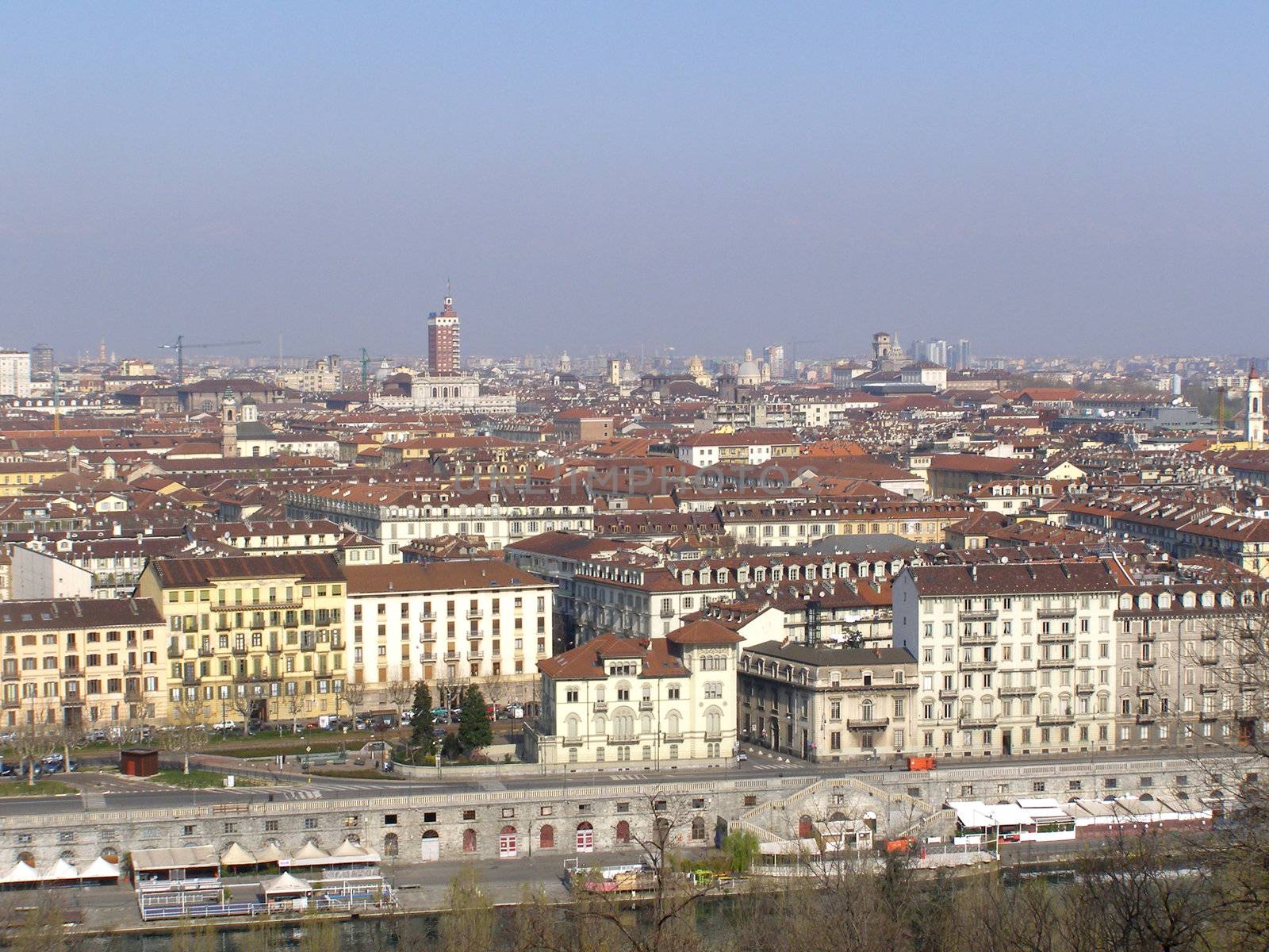 Turin panorama seen from the hill