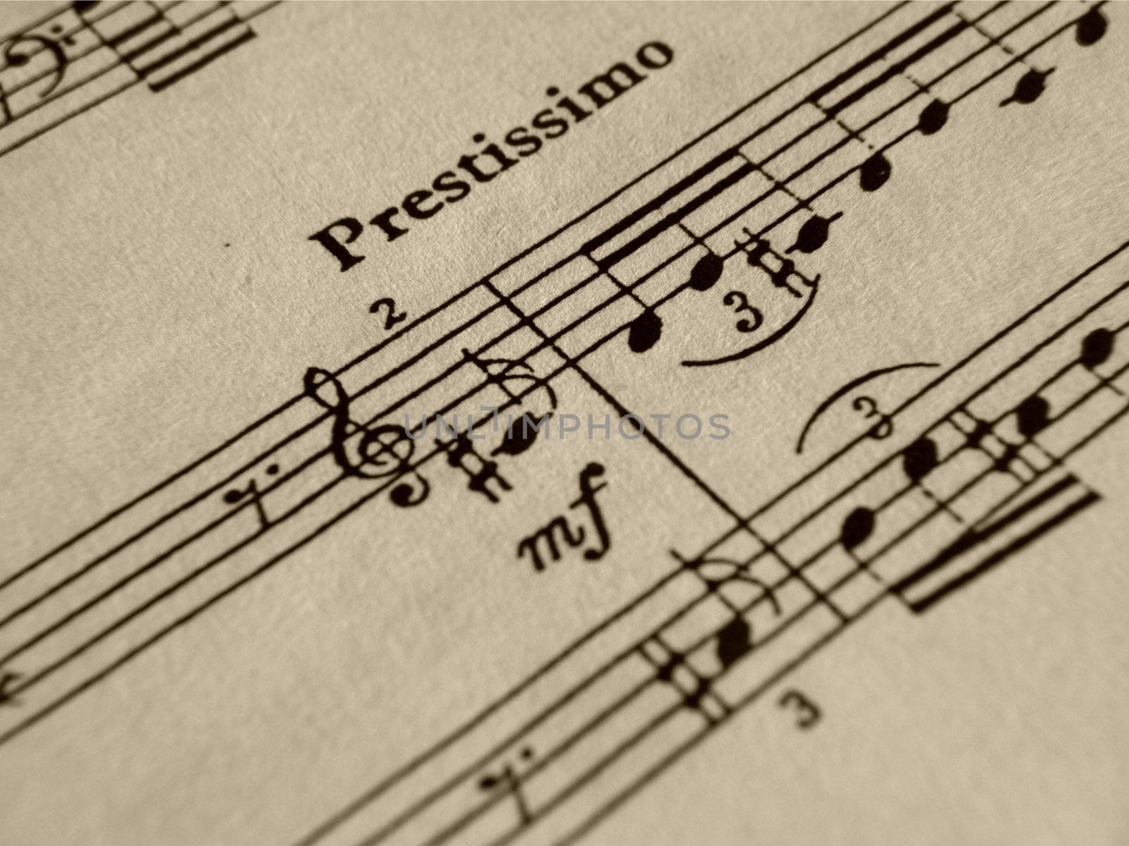 Music sheet score