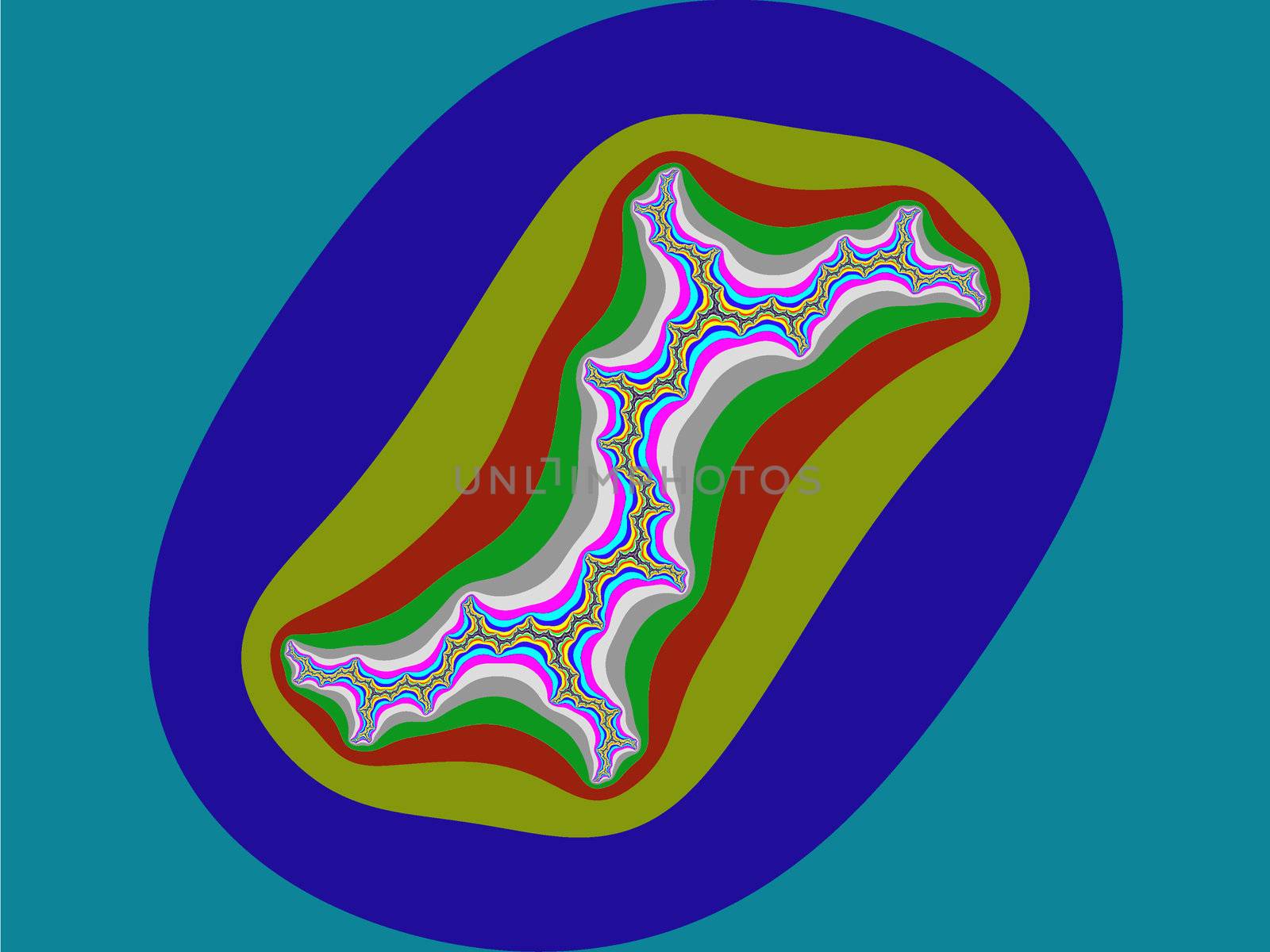 Fractal Julia set coloured illustration or background