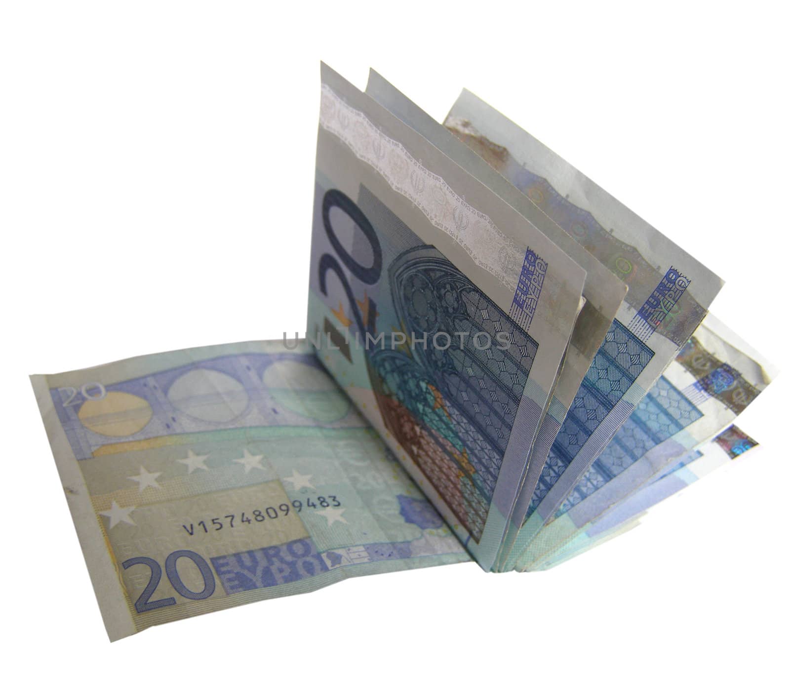 Euro banknotes money