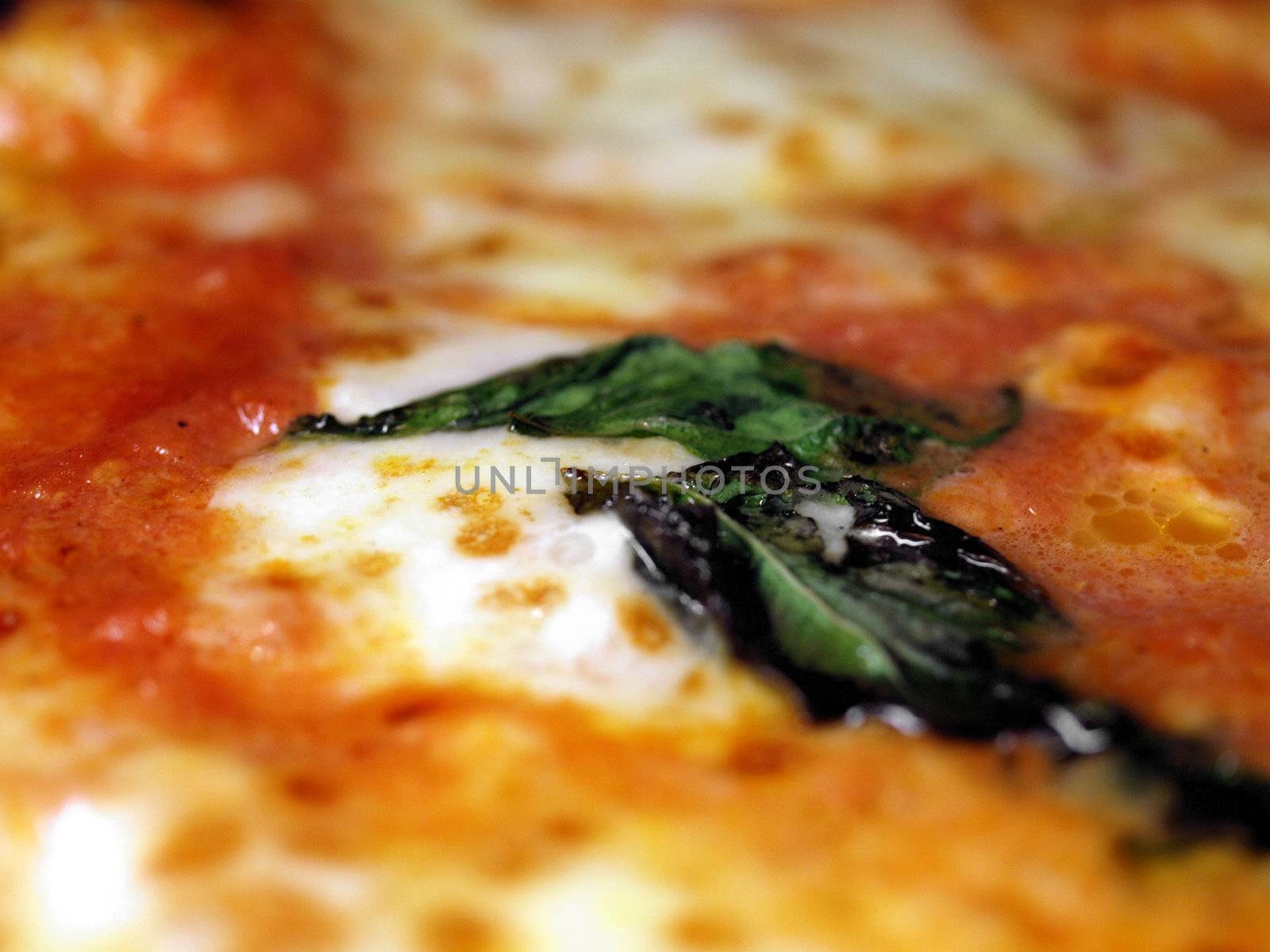 Detail of Italian Pizza Margherita background