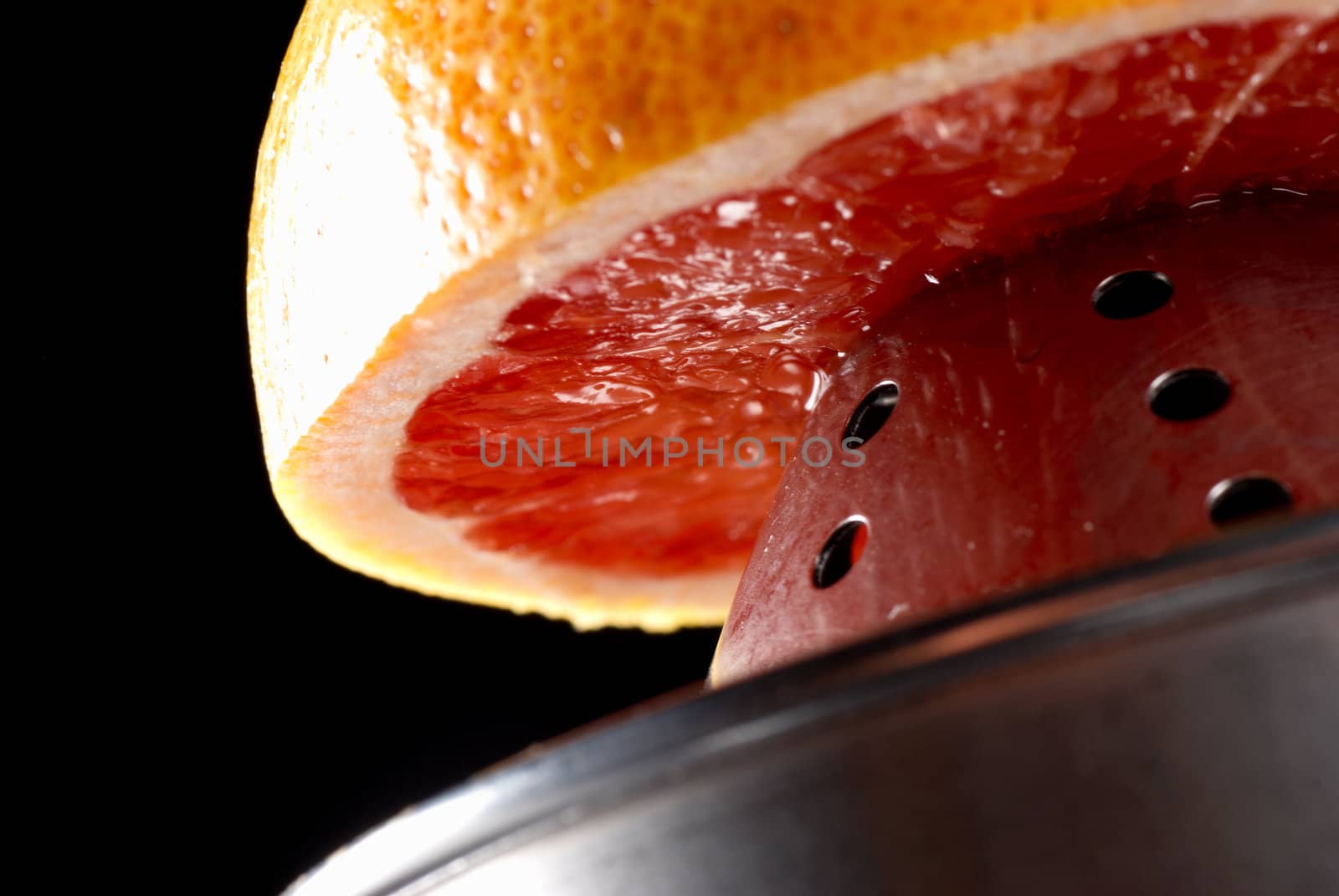 Fresh grapefruit about to be juiced for breakfast