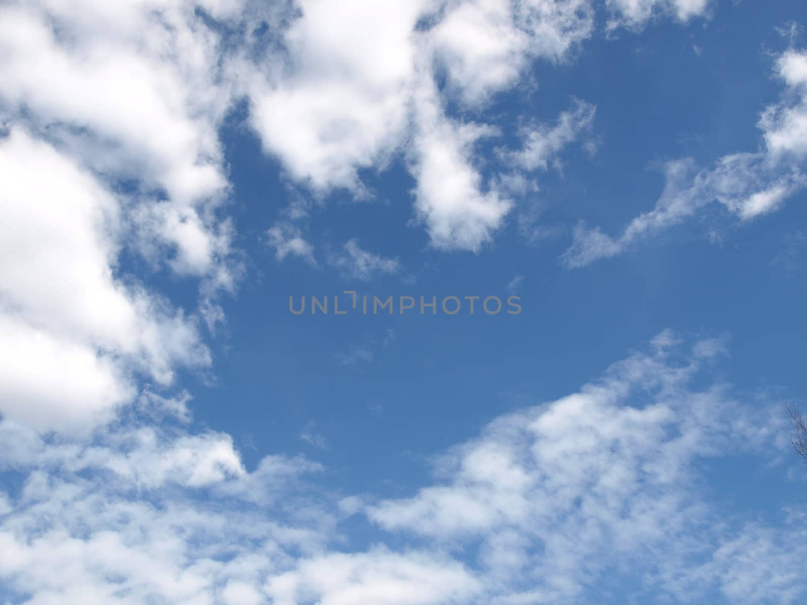 Blue sky with white clouds background