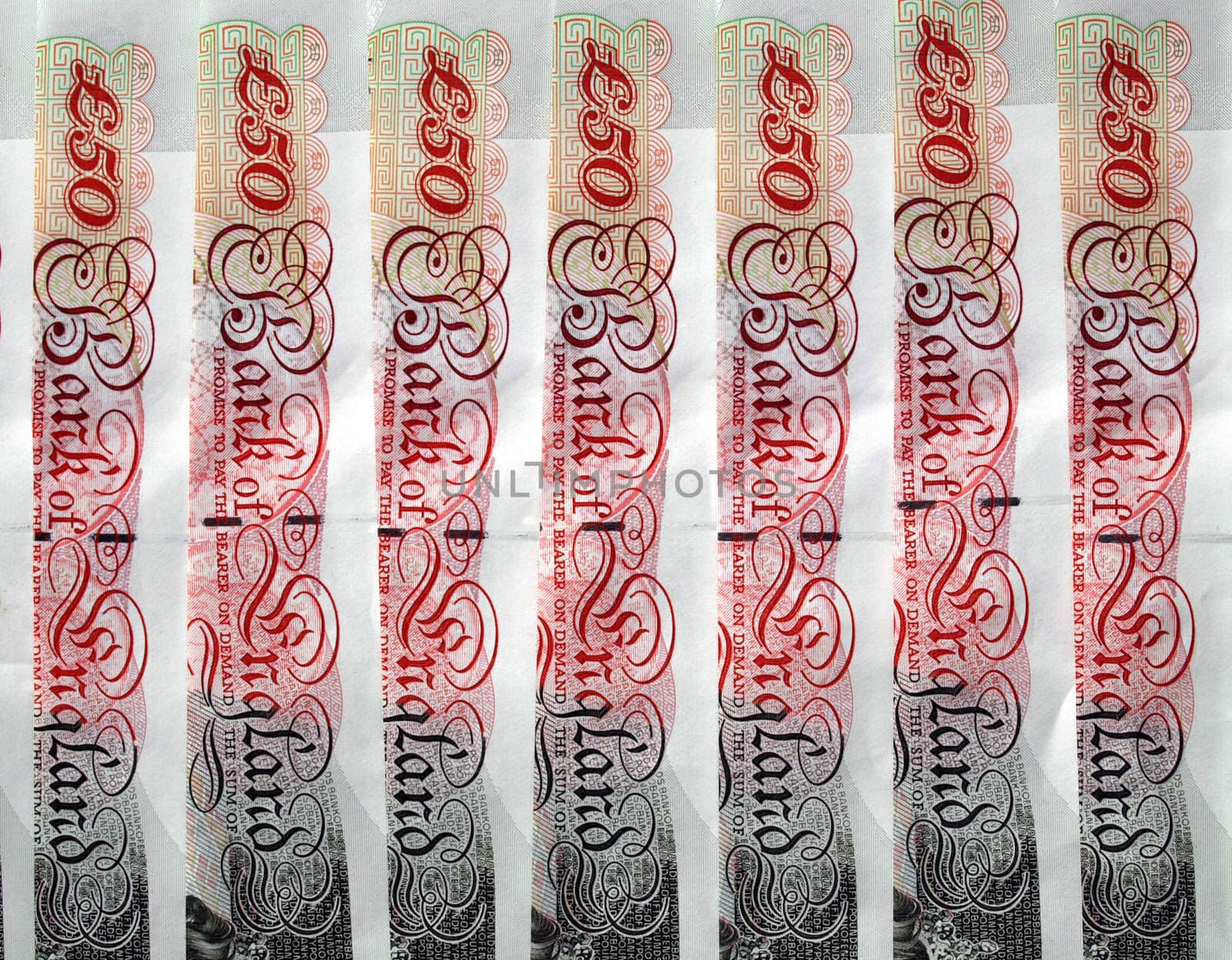 Detail of British Pounds banknotes money