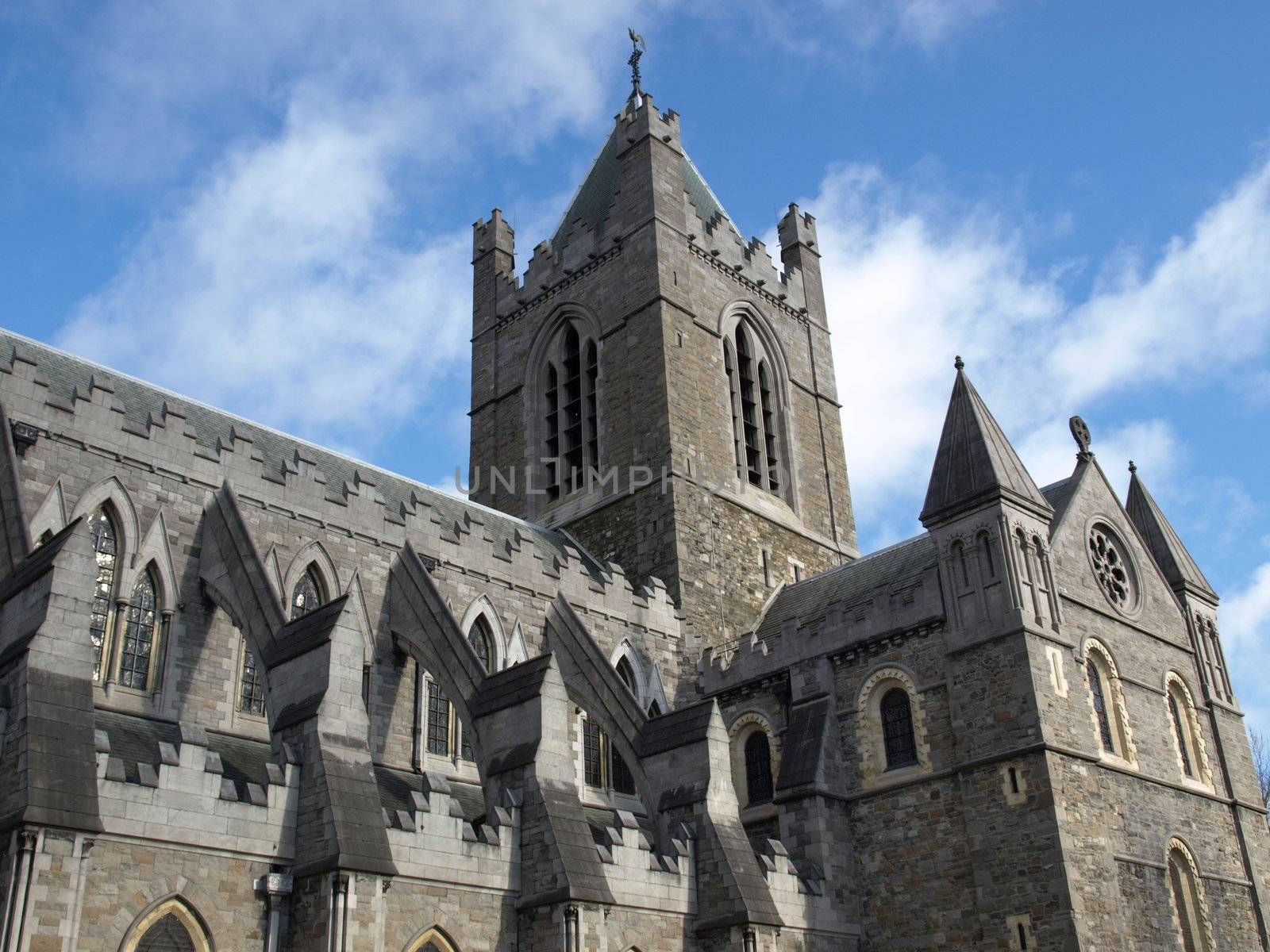 Christ Church in Dublin, gothic architecture style