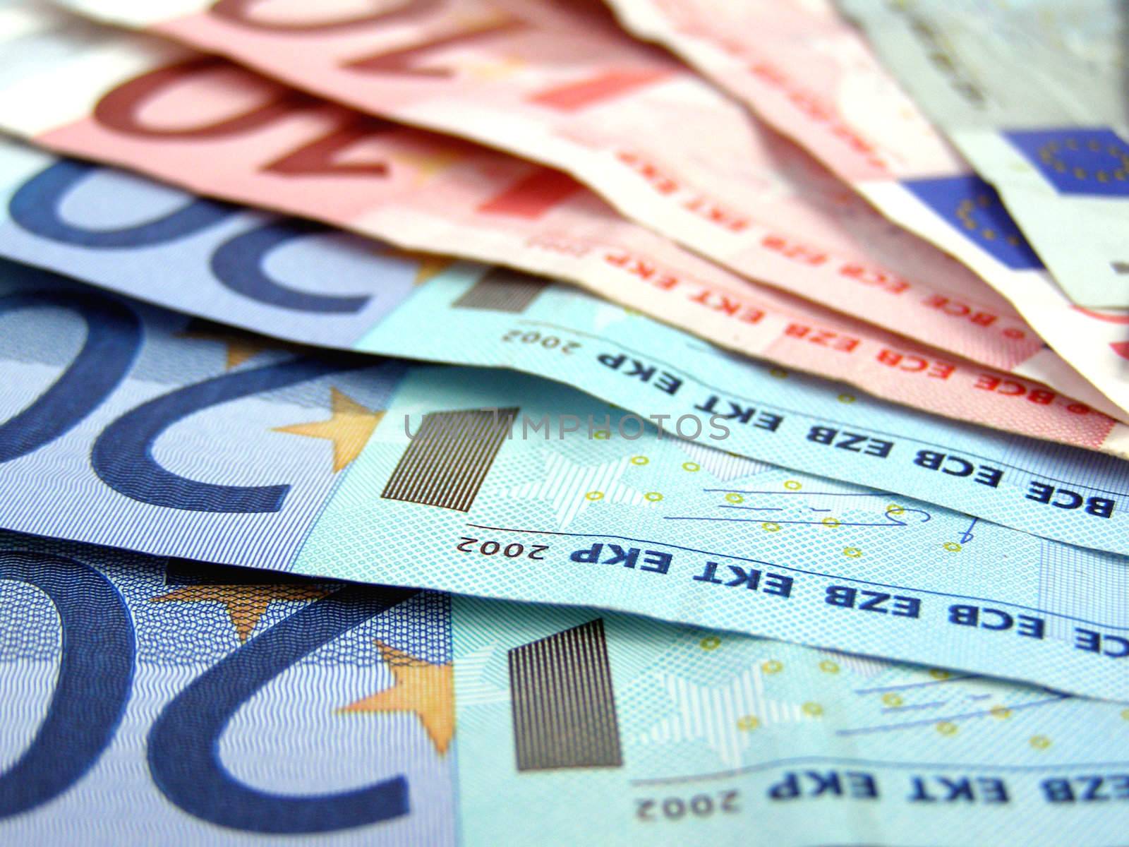 Euro bank notes money (European Union currency)