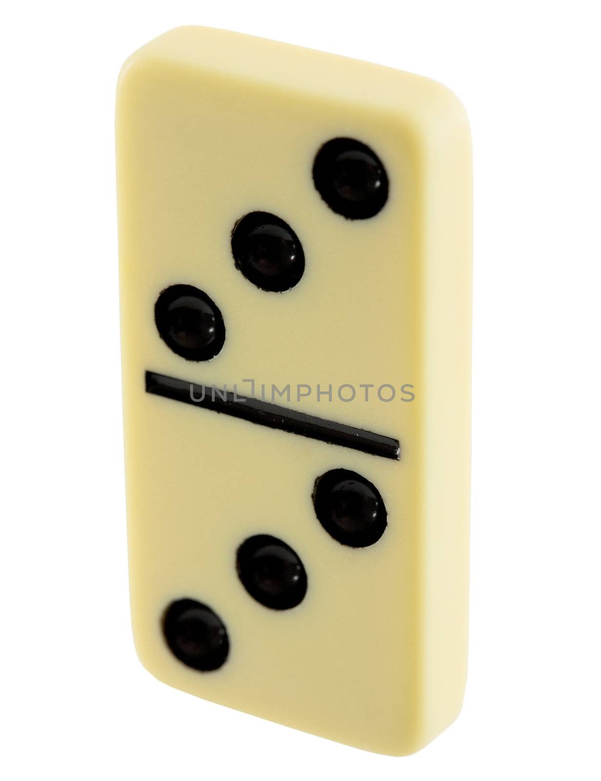 Bone of dominoes on the white background