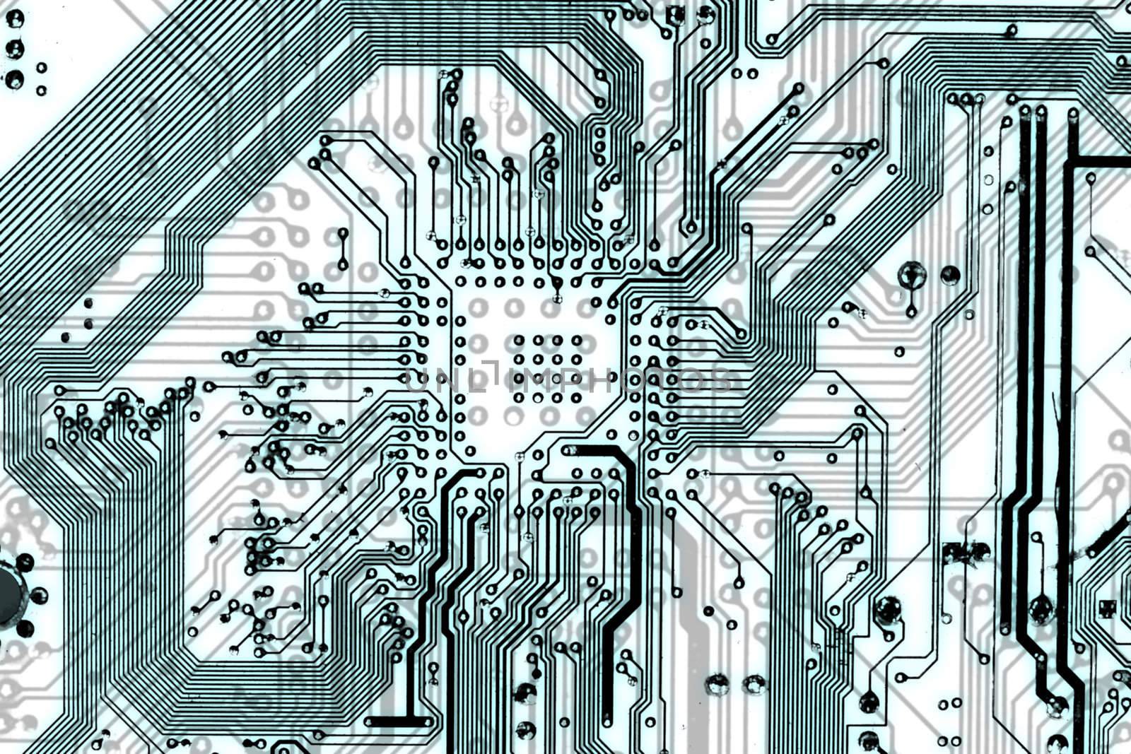 Tech industrial electronic light blue background texture
