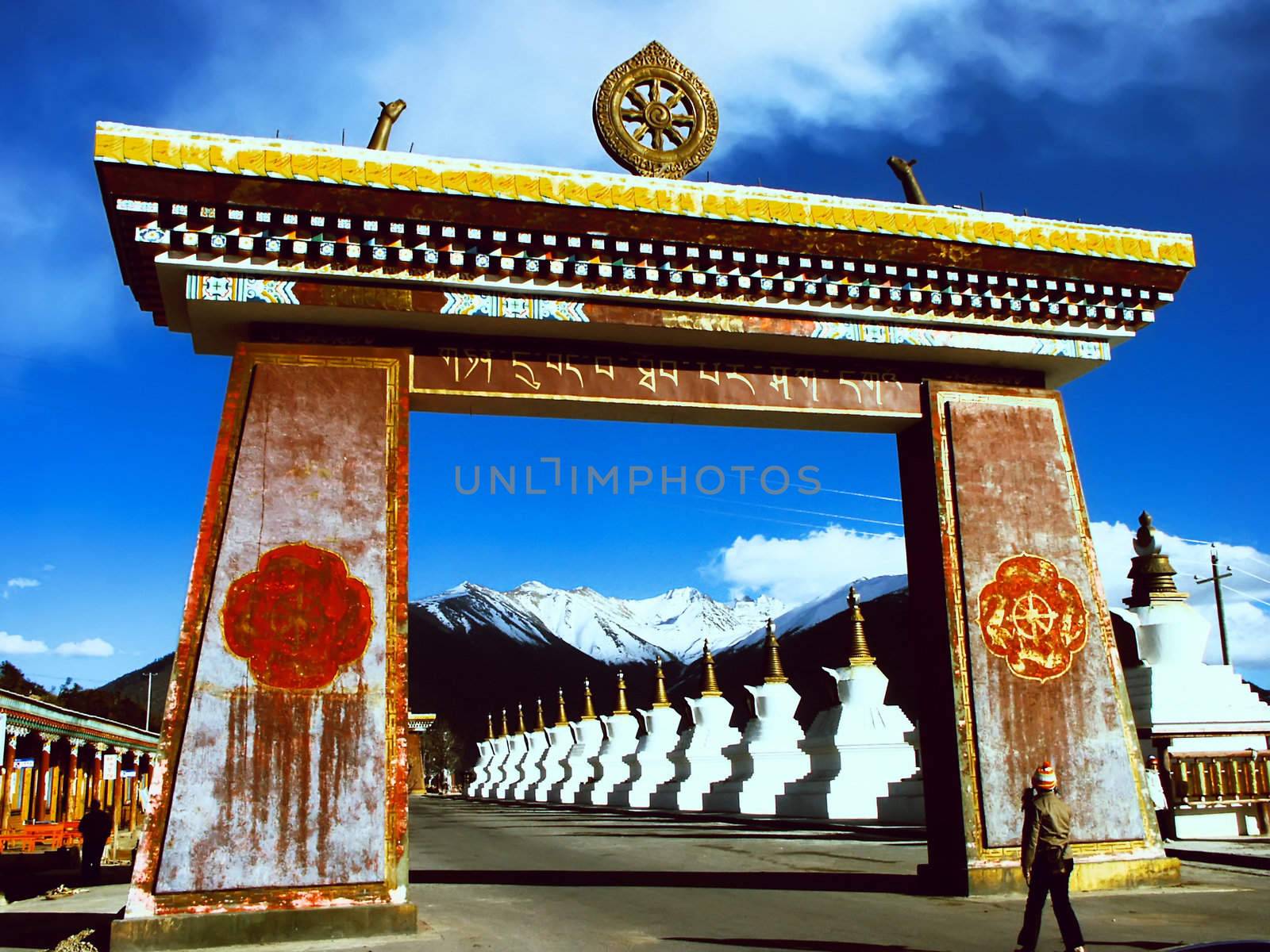 The White Buddhist pagoda group by xfdly5