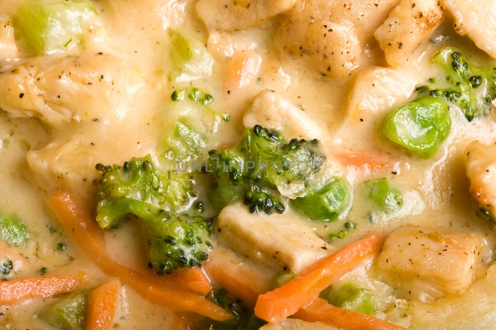 light a fluffy chicken pot pie hot out of the oven