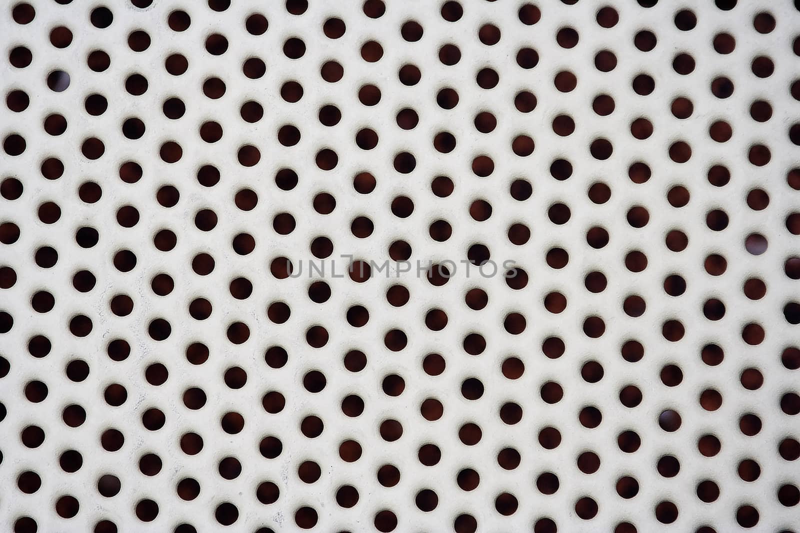 close up of white expanded steel background