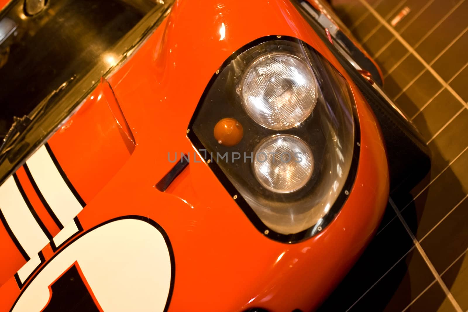 close up of a classic car vintage and colorful