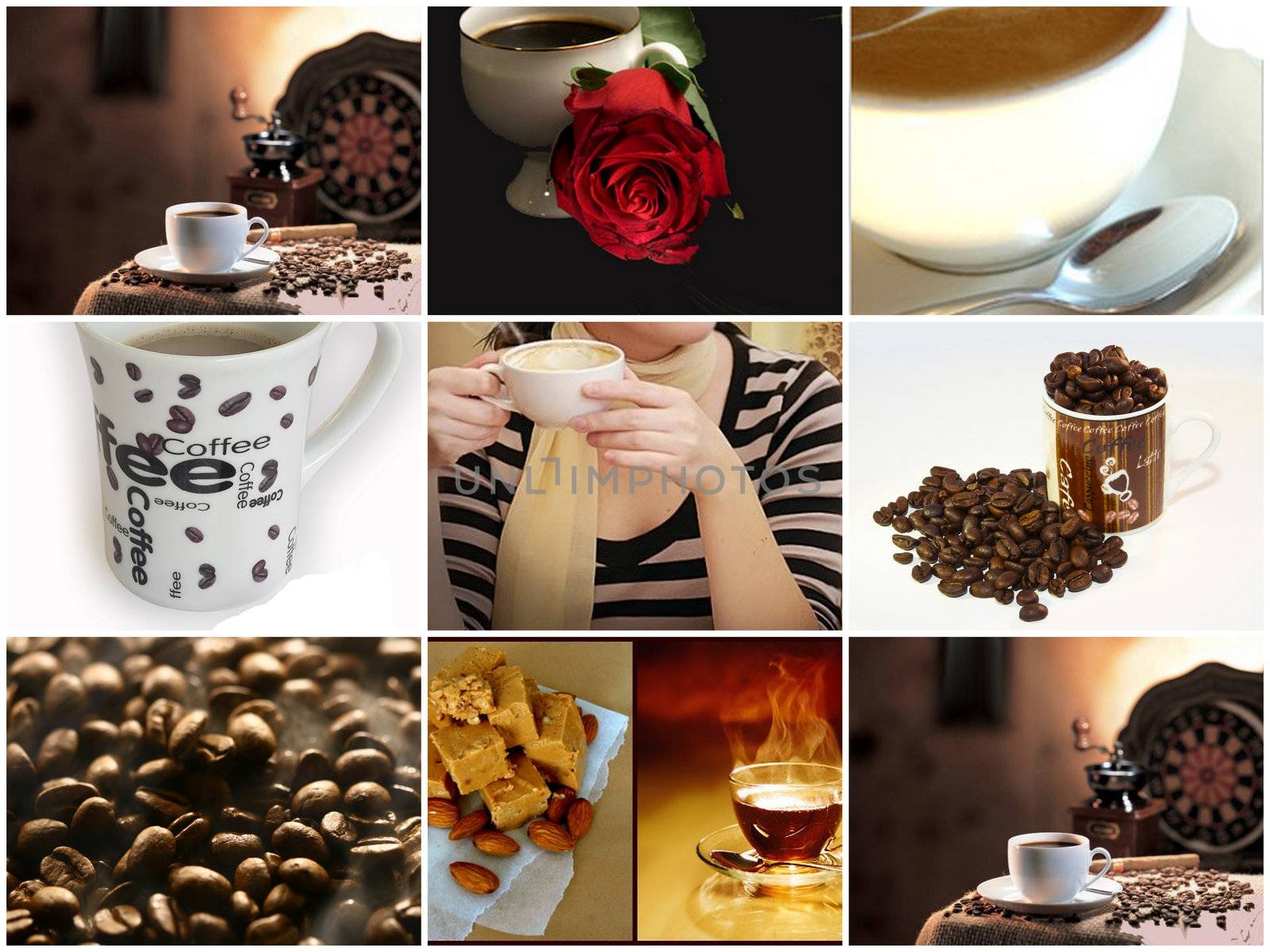 Coffee themed collage by Baltus