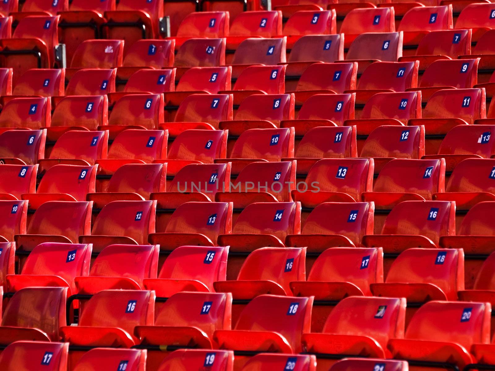 Abstract image of empty seats in a sport arena