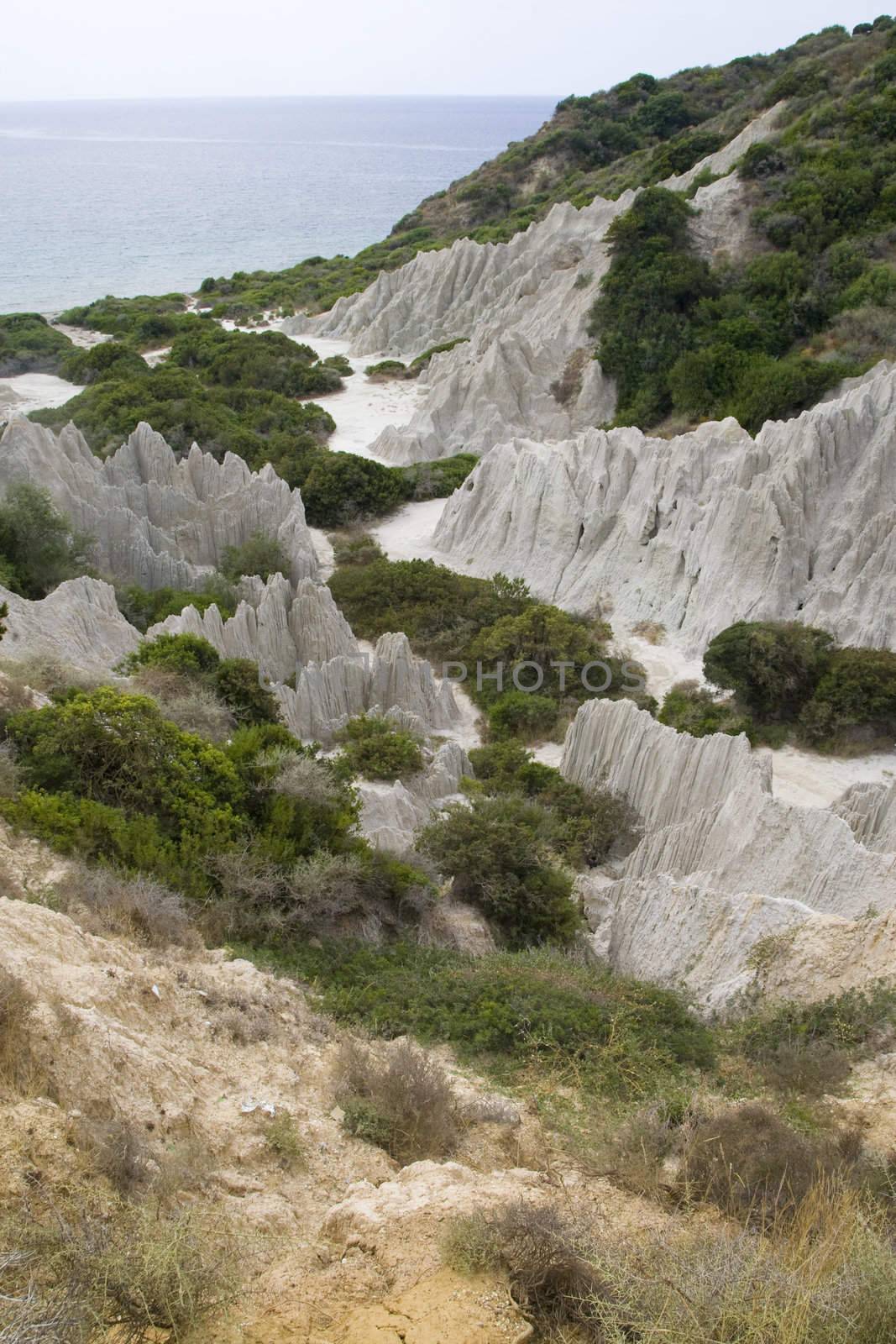 Eroded Clay Formations, Zakynthos Island - summer holiday destination in Greece