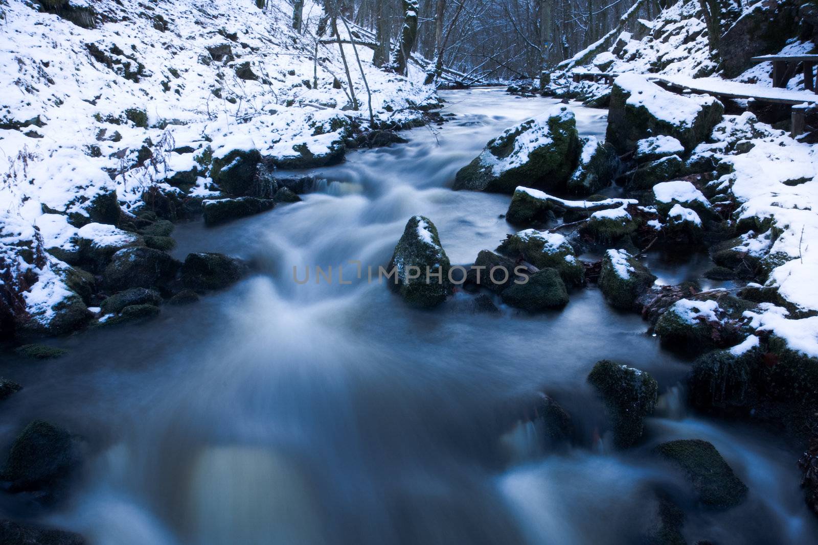 Winter stream by abey