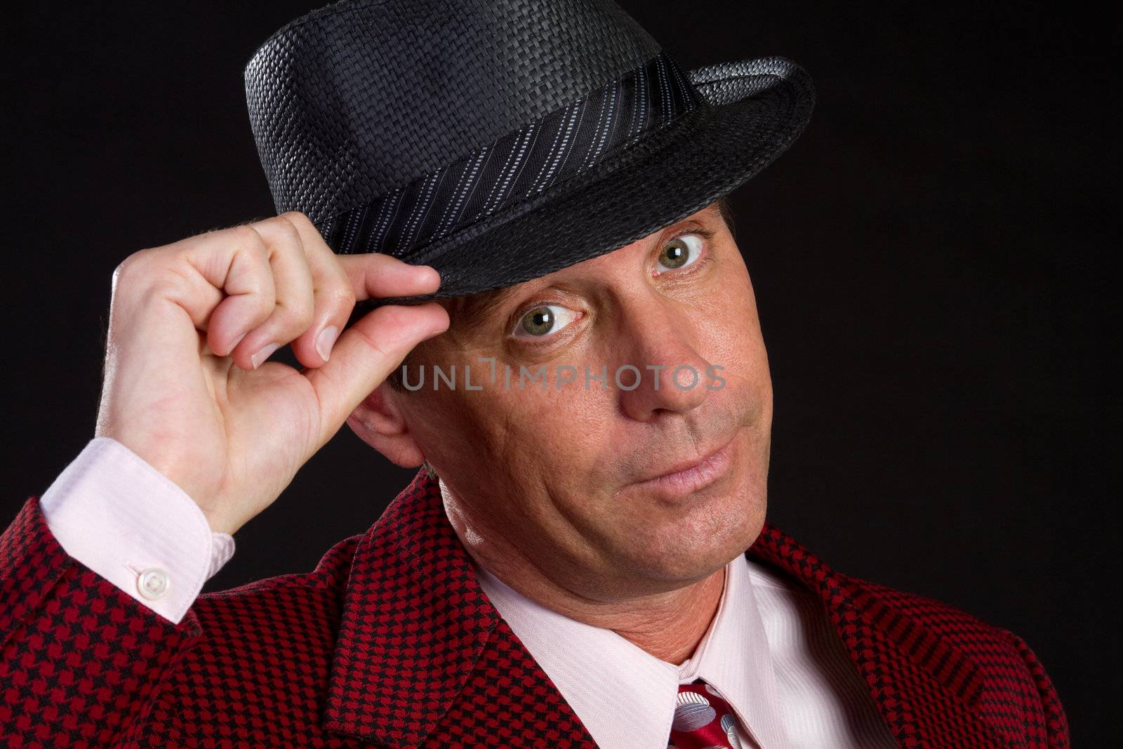 Handsome older man wearing hat