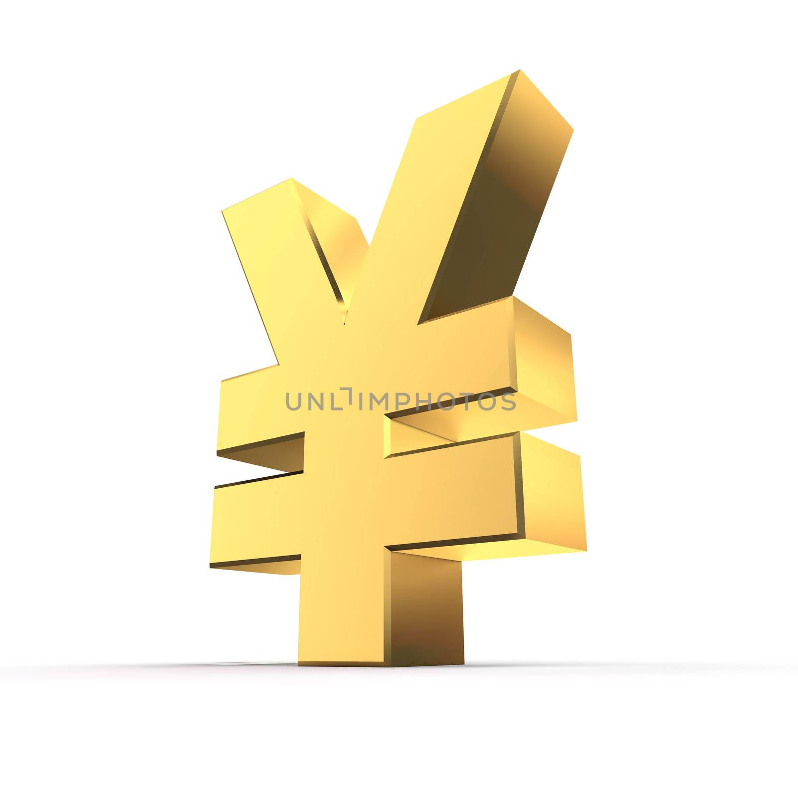 Shiny Yen Symbol - Gold by PixBox