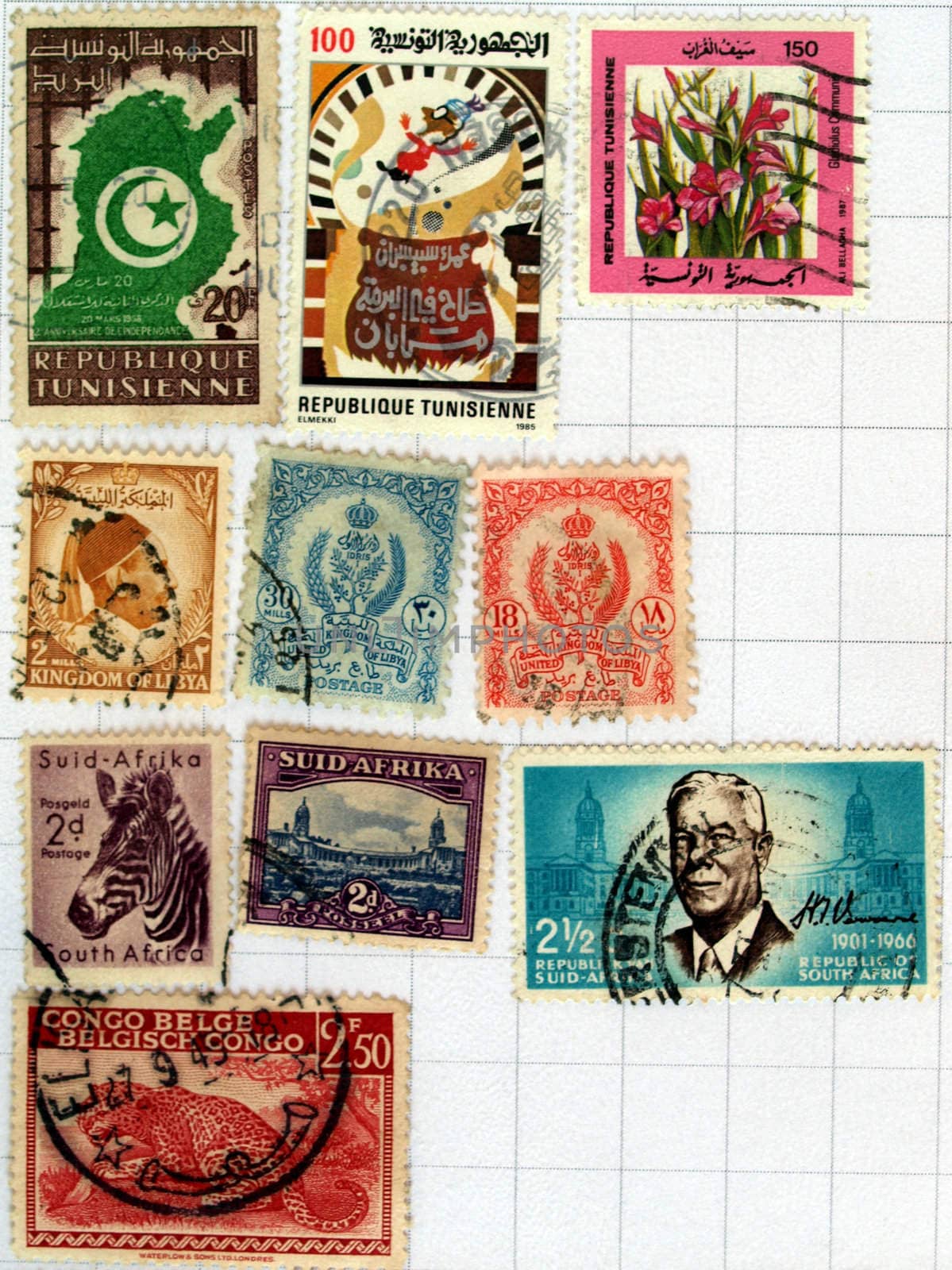 Range of Hungary Mayar postage stamps