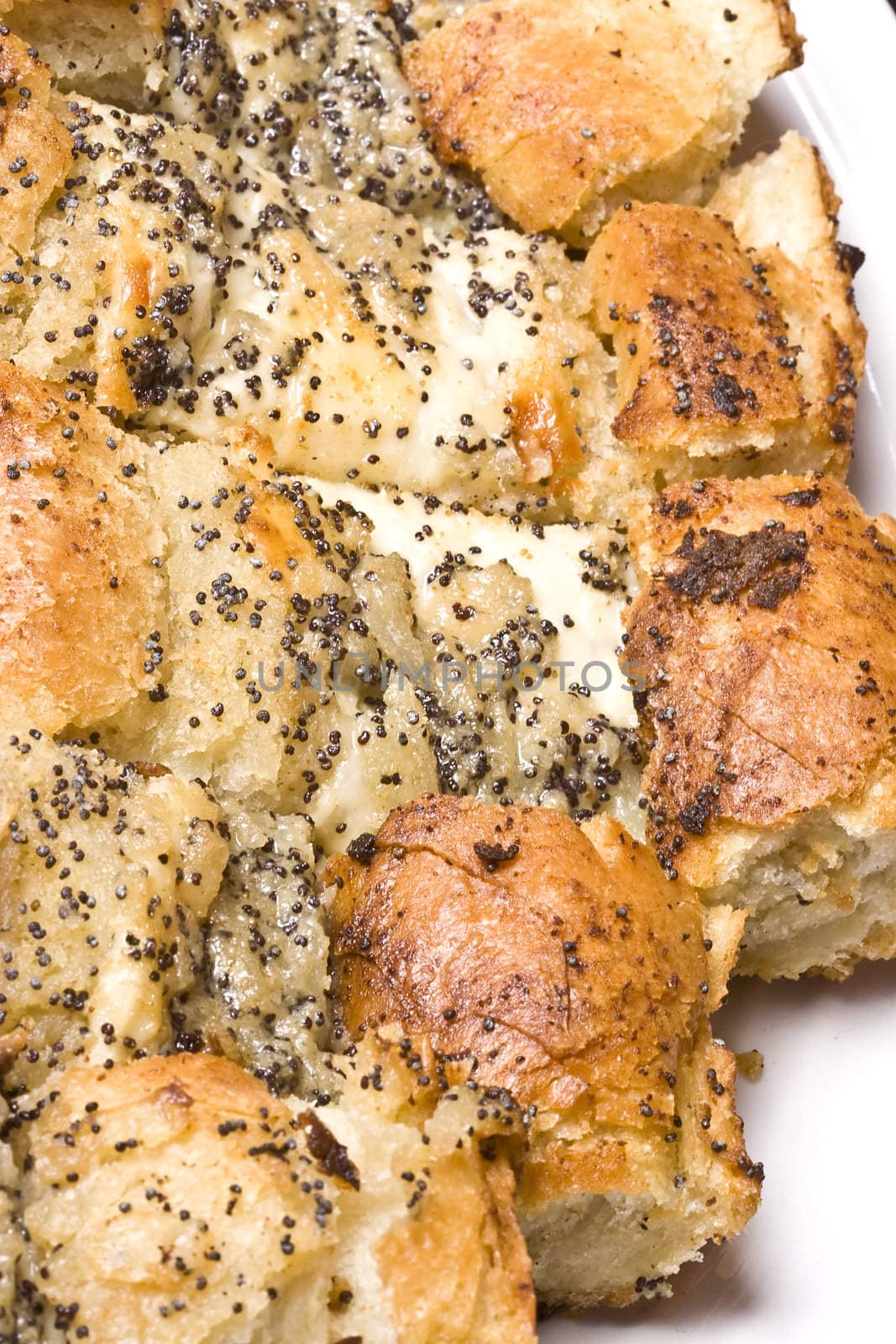 close up of beau monde bread fresh out of the oven warm and tasty